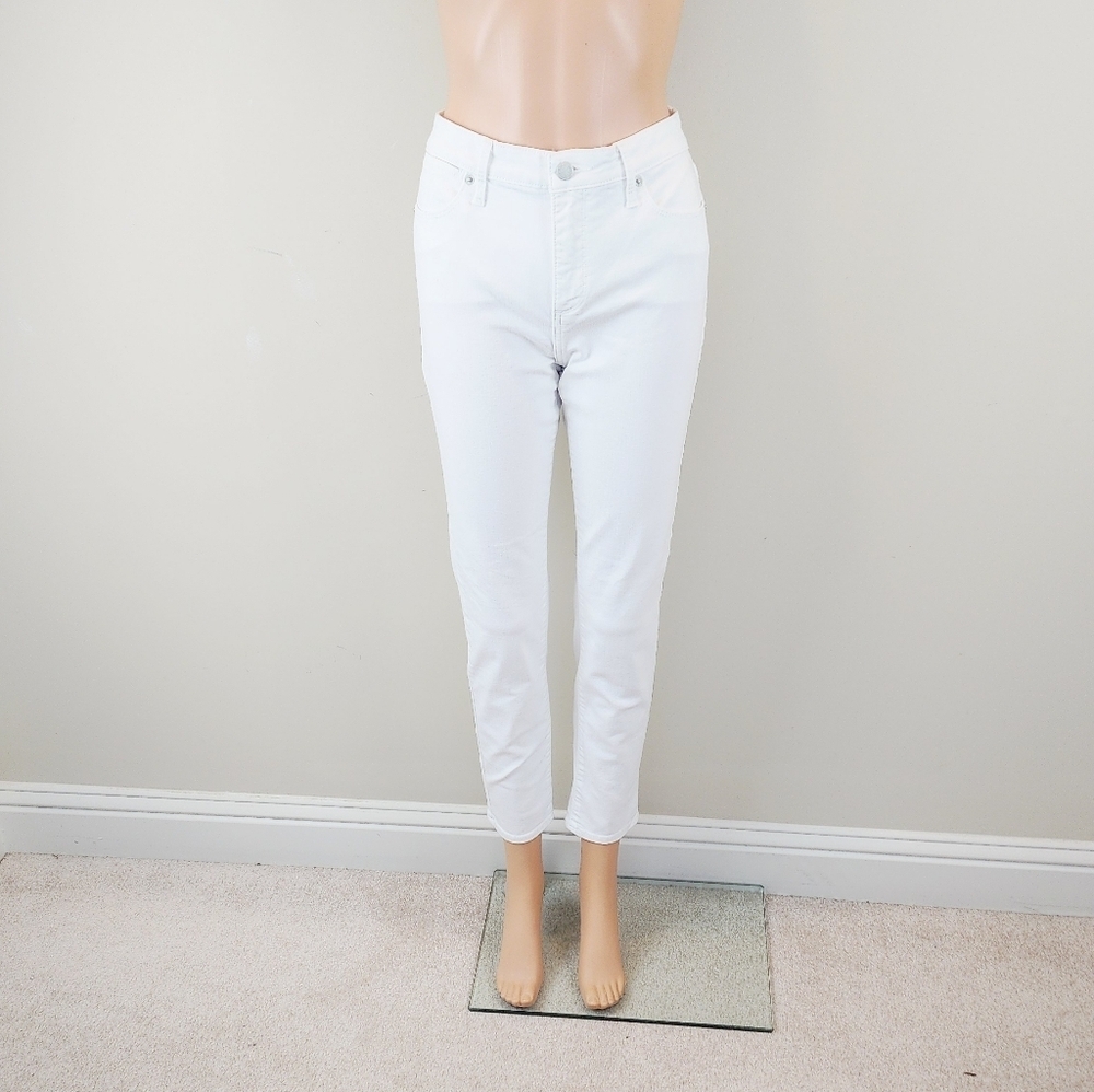 Lucky Brand Mid Rise Hayden Skinny Ankle Crop White Jean Pants - Picture 5 of 14